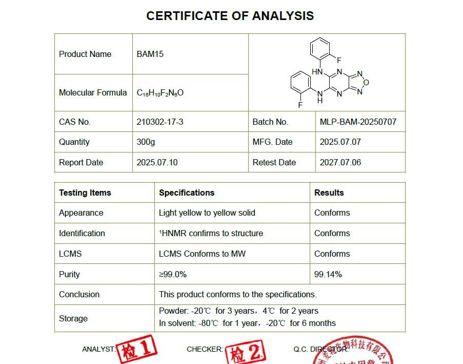 BAM-15 sealed vial by Akersunder ready for precise analytical workflows.