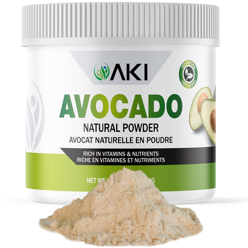 AKI Avocado Superfood Powder bottle for easy daily smoothies