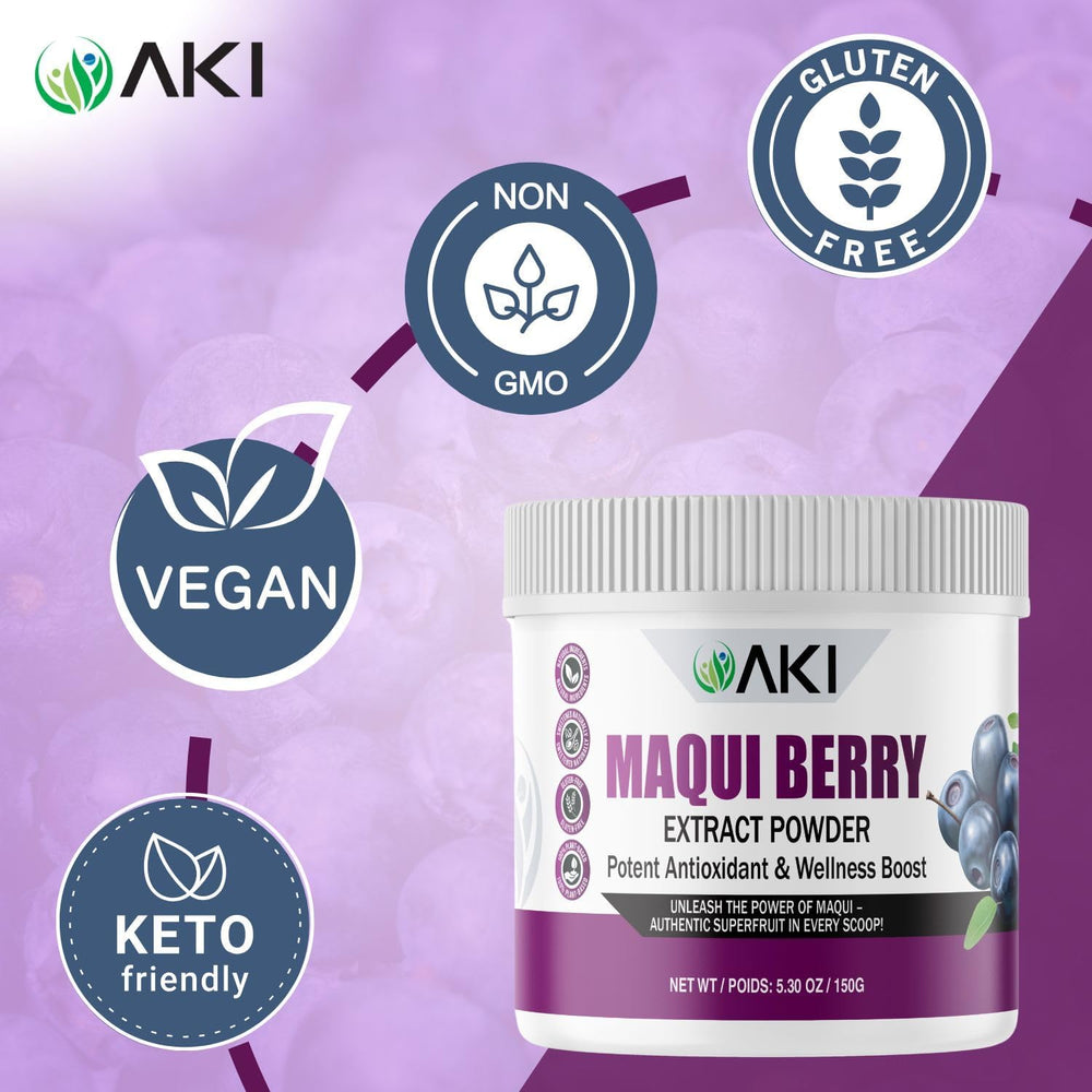 Oats sprinkled with AKI Maqui Berry powder for a nourishing morning