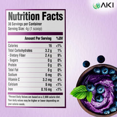 Creamy yogurt bowl with AKI Maqui Berry powder for fiber boost