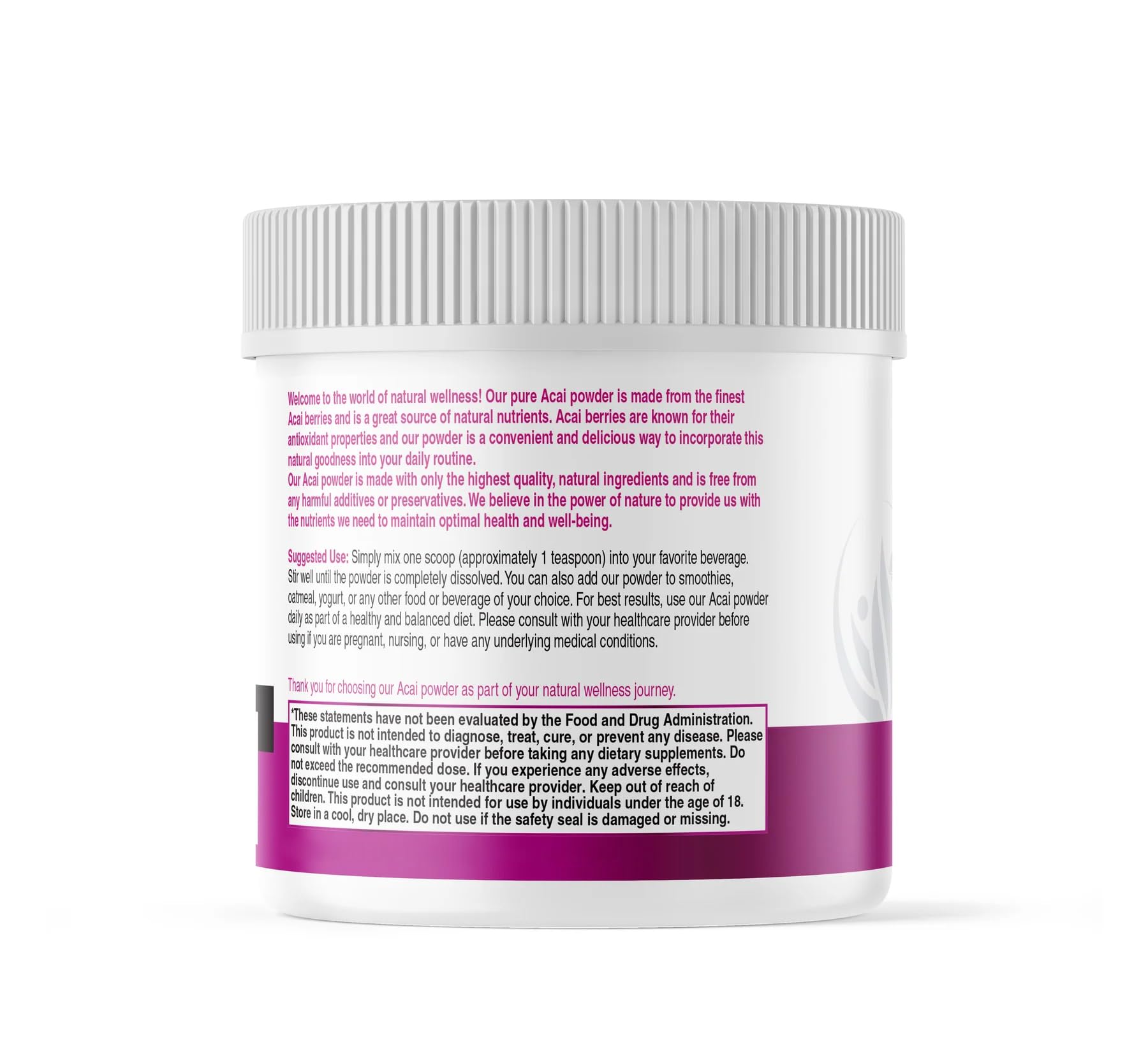 AKI Organic Acai Powder serving bowl displays fiber-rich, versatile ingredient for bowls.