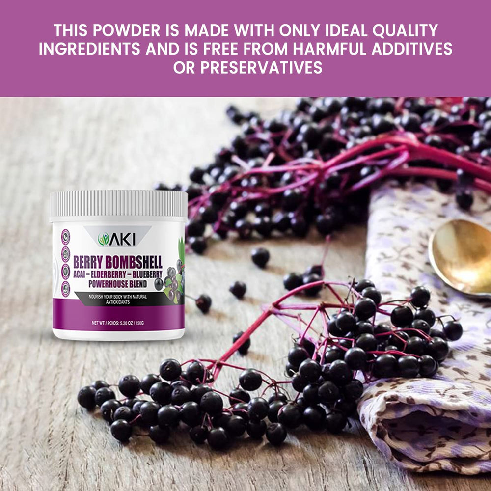 A bowl of mixed berries and Bombshell topping.
