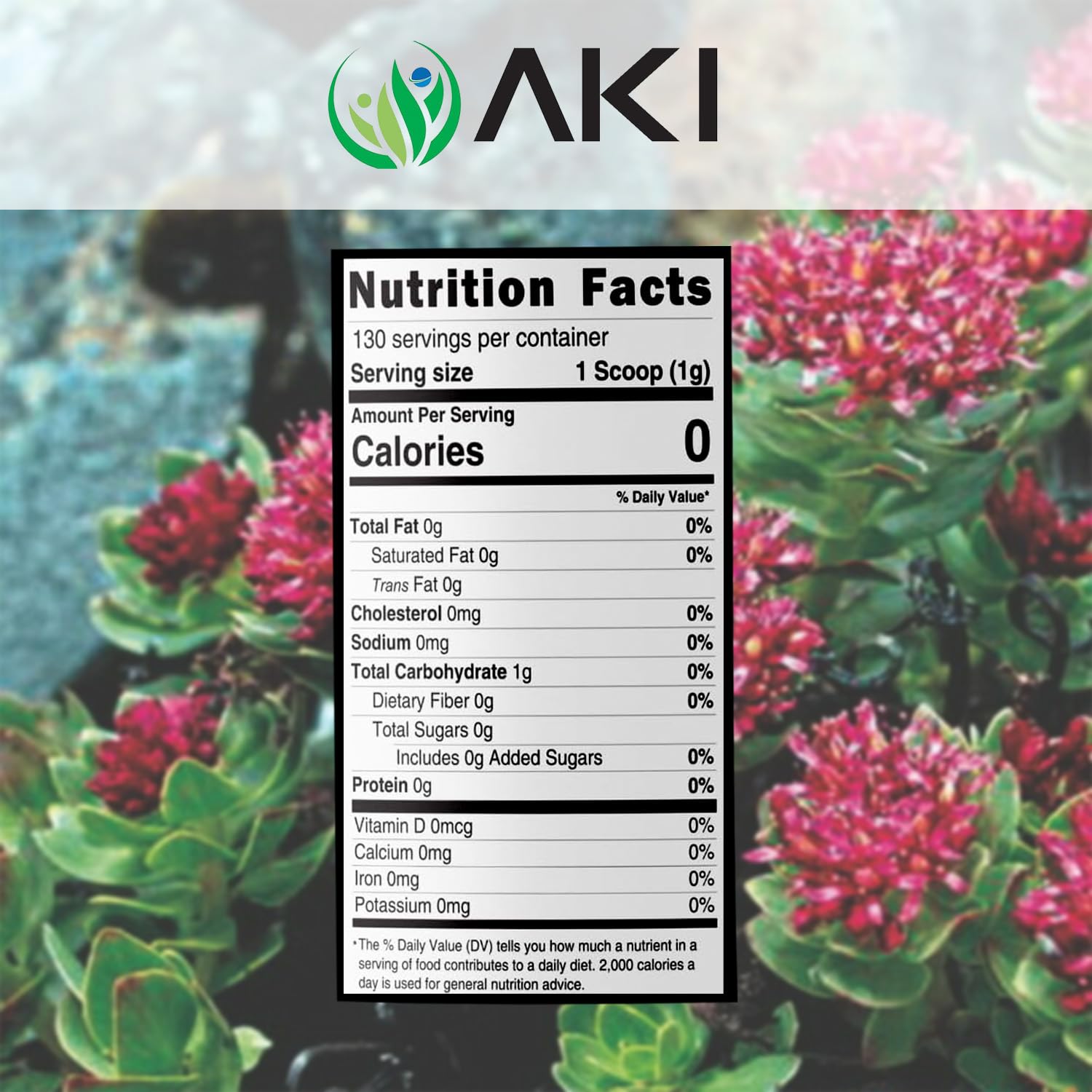 AKI Organic Rhodiola Root Powder in a bowl ready for a morning ritual.