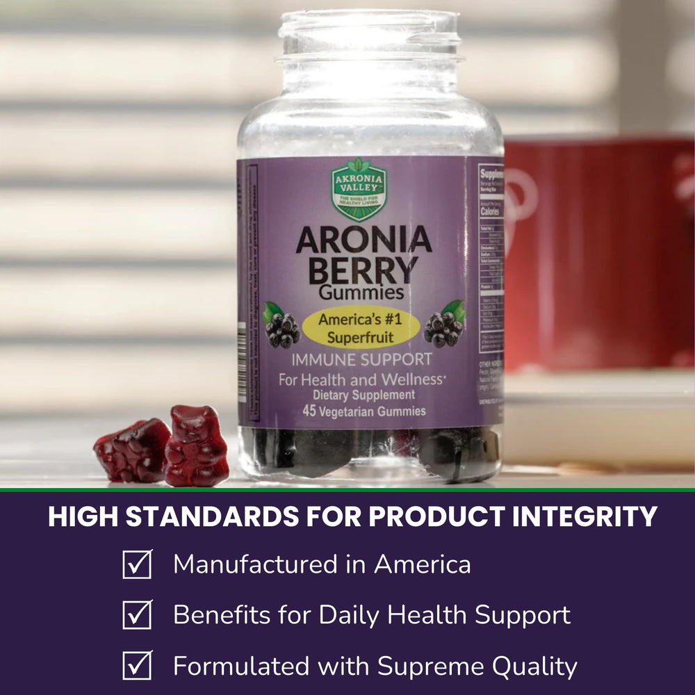 Two-pack display of Akronia Valley Aronia Berry Gummies signals value and convenience