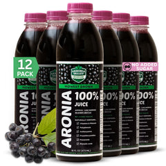 Akronia Valley aronia juice bottle pour for easy daily serving.