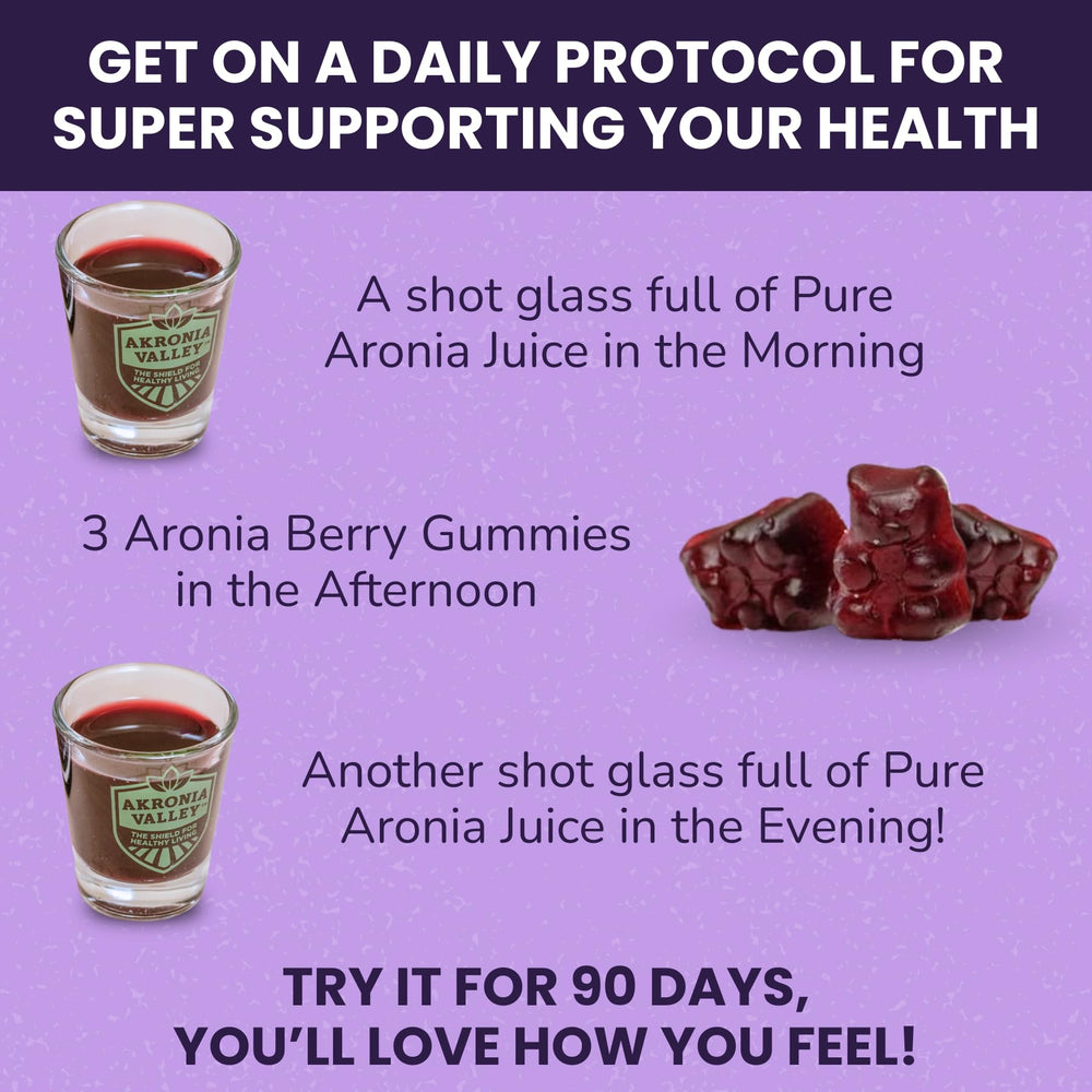 Akronia Valley pack of 12 bottles for a month-long wellness routine.