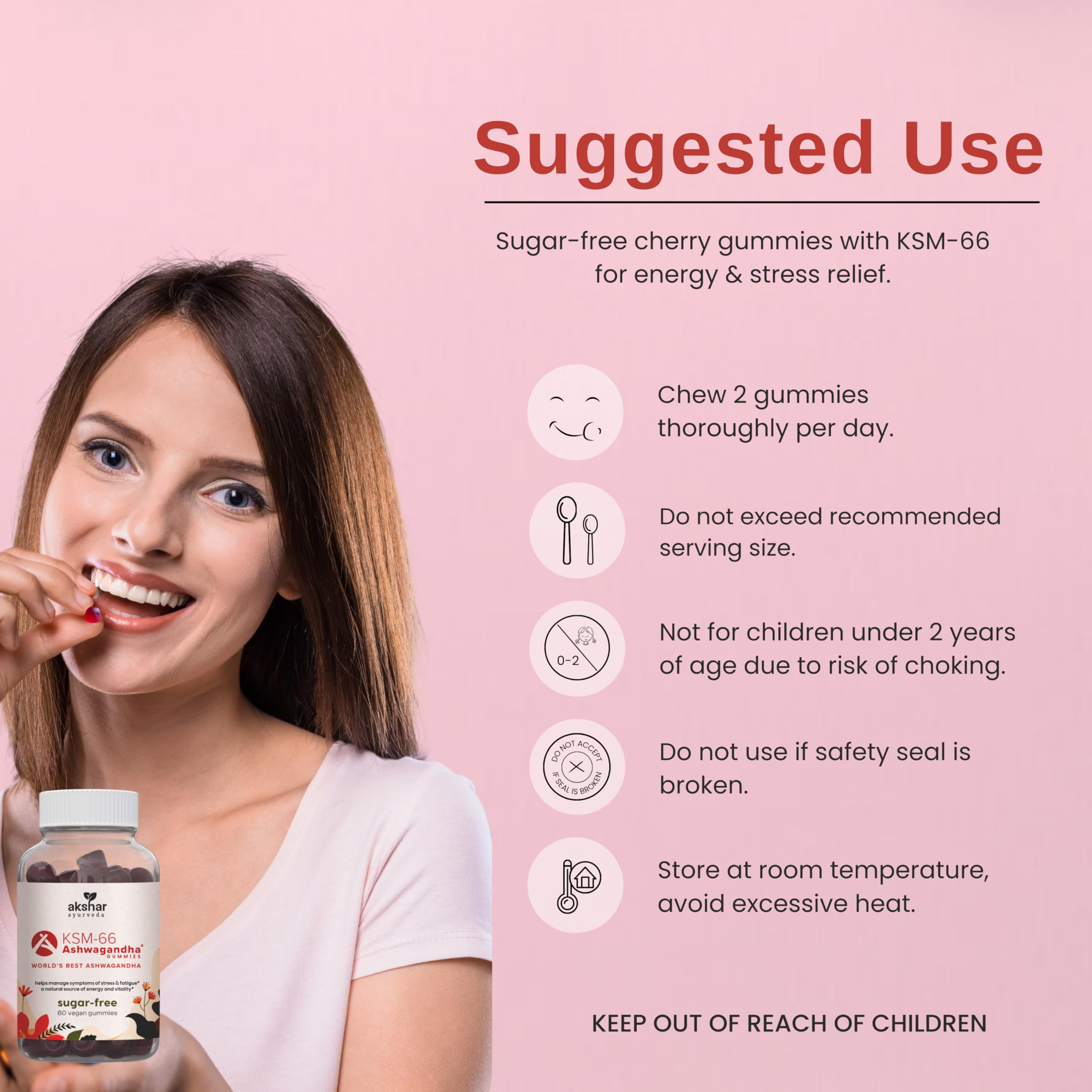Chicory fiber ingredient note on AKSHAR gummies for digestive comfort.