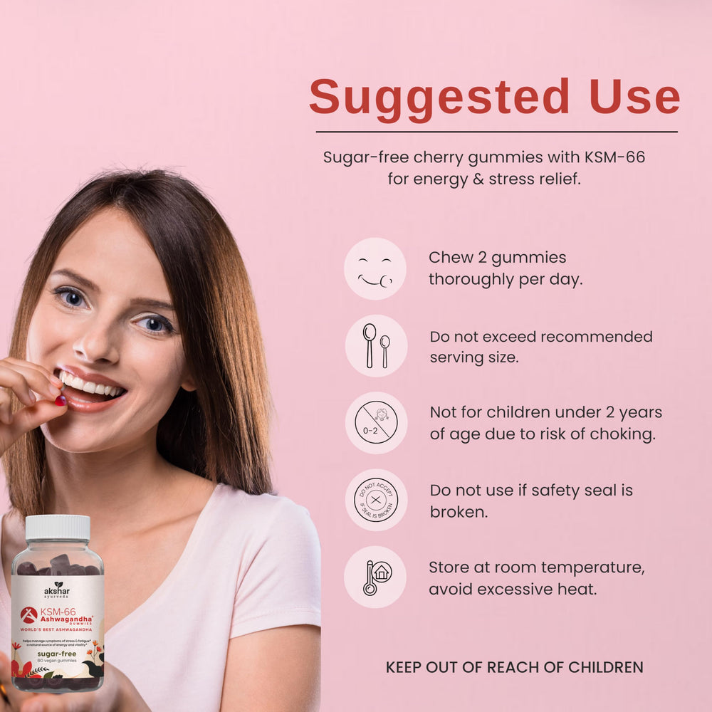 Chicory fiber ingredient note on AKSHAR gummies for digestive comfort.