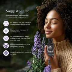 AKSHAR Lavender Oil packaging highlights freshness and sustainability.