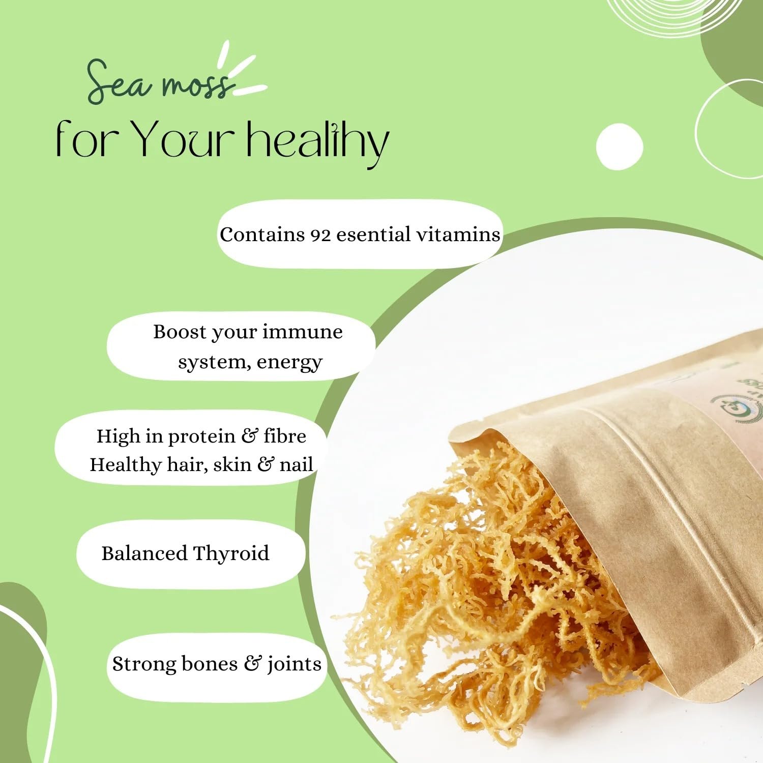 al badil Golden Sea Moss provides minerals and plant-based nutrients for daily use