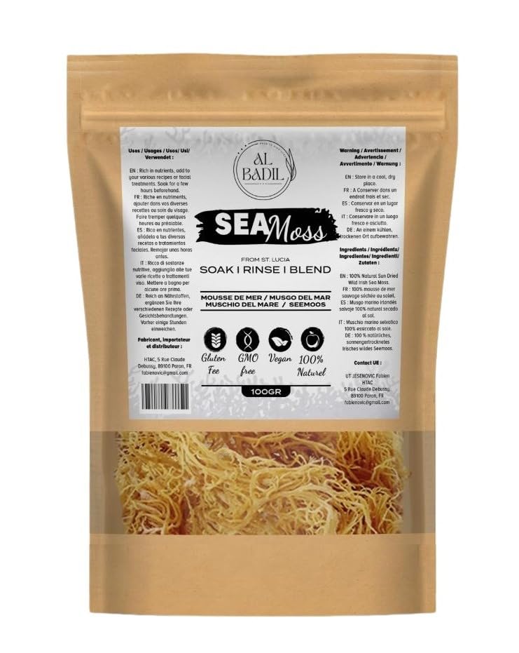 al badil Golden Sea Moss eco packaging preserves freshness and reduces waste