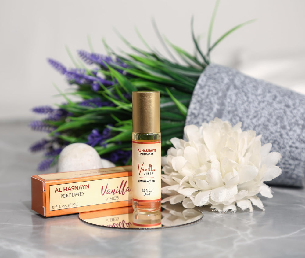AL HASNAYN Vanilla Vibes fragrance swirl demonstrates even scent diffusion.