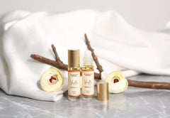 AL HASNAYN Vanilla Vibes rollerball application on skin for quick scent.