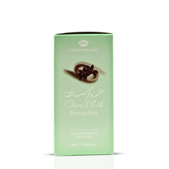 Al-Rehab Choco Musk Pistachio ingredients display pistachio and cacao for gourmand depth.