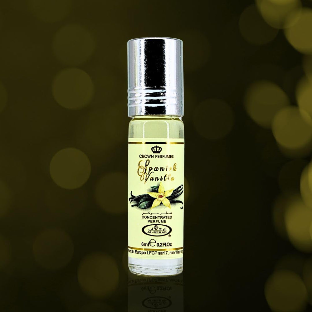 Al-Rehab Spanish Vanilla perfume oil suited for daily wear and evenings.