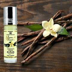 Sugar base note visible in Al-Rehab Spanish Vanilla perfume oil trail.