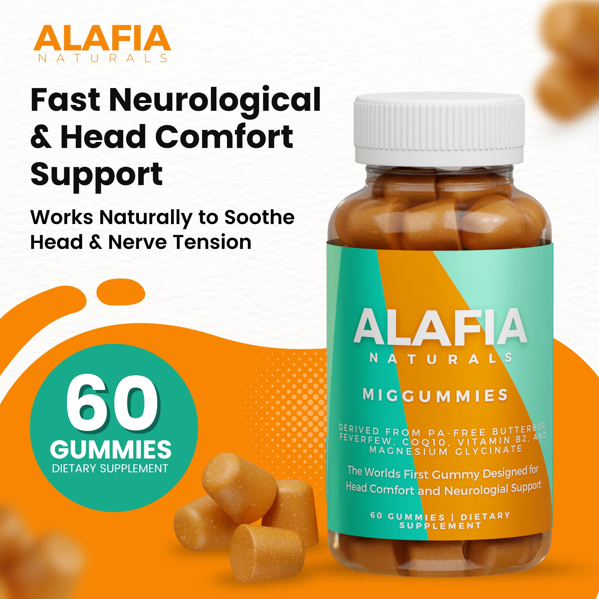 Two Miggummies serving showing easy daily intake