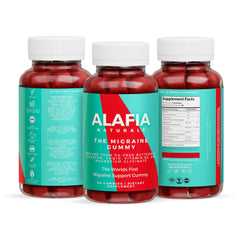 Close-up of strawberry Migraine Gummy for easy daily use