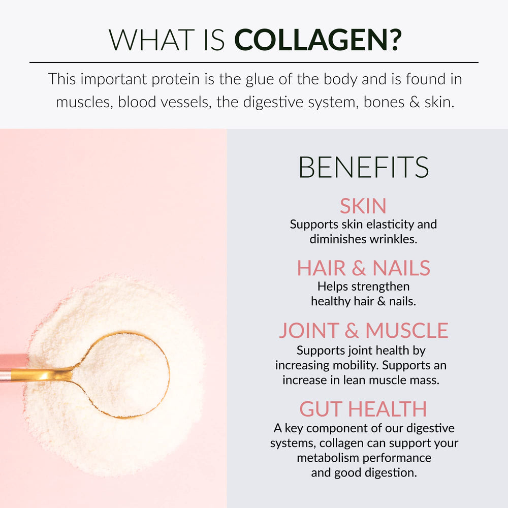 Alaya Naturals collagen ingredients label highlighting five types