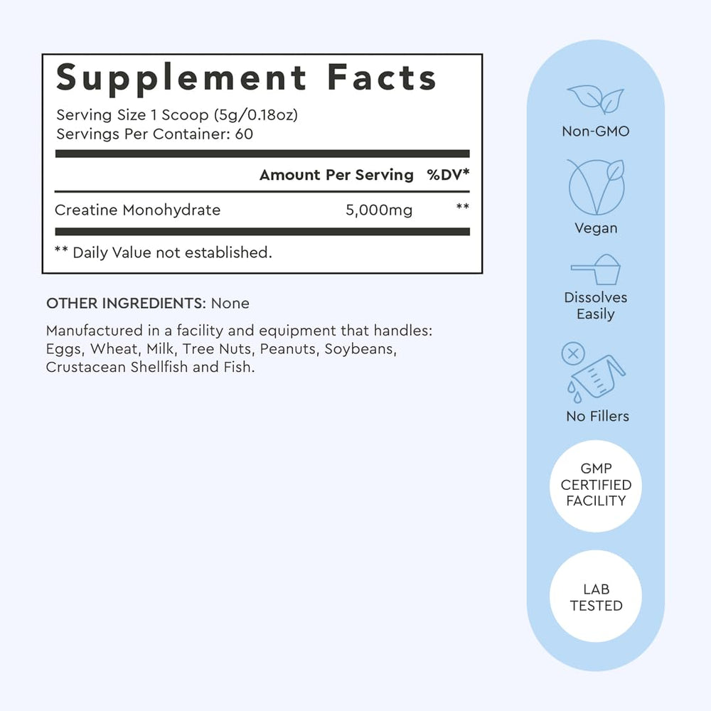 Alaya Naturals creatine powder packaging close-up highlights quality.