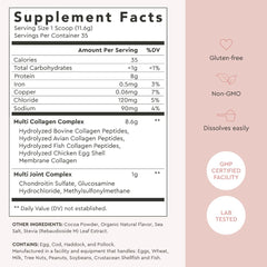 Alaya Naturals Multi Collagen Powder chocolate scoop, convenient serving for beverages and snacks