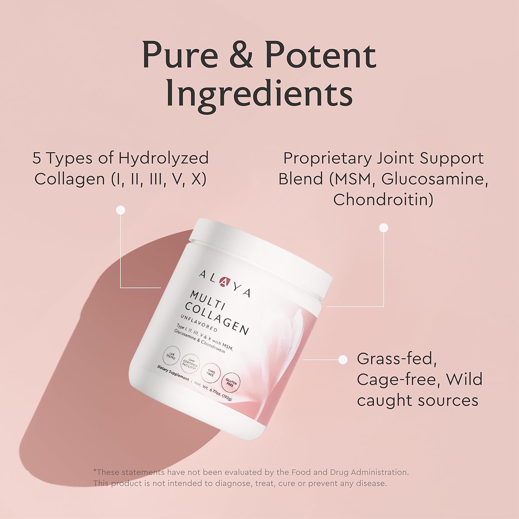 Alaya Naturals powder scoop shows easy, flavorless mixing into daily routines.
