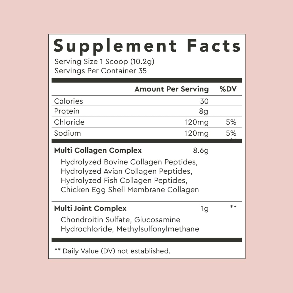 Alaya Naturals Multi Collagen Vanilla powder dissolving in liquid, odorless and tasteless for smooth drinks.