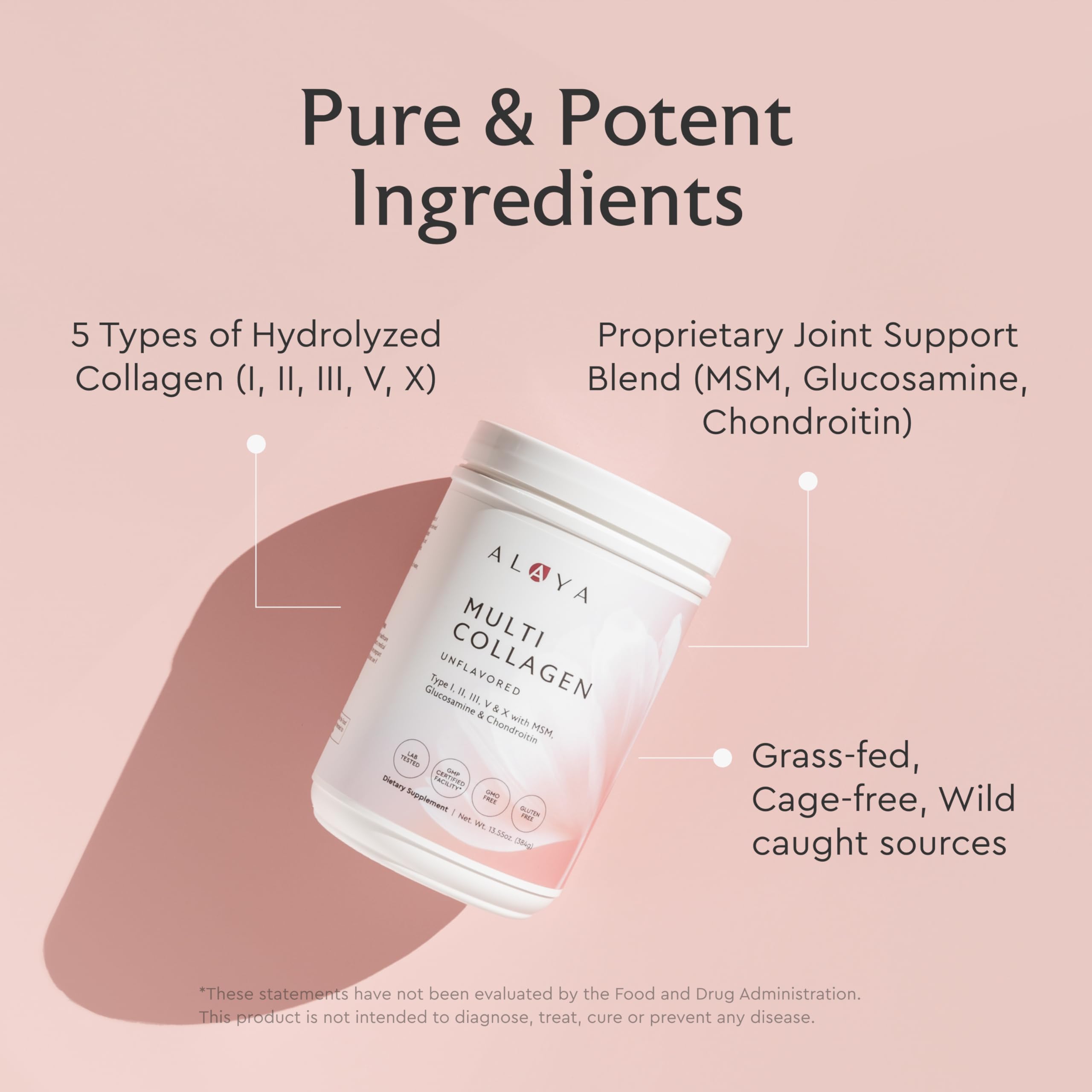 Pouring Alaya Naturals collagen into coffee demonstrates easy mixing for beverages.