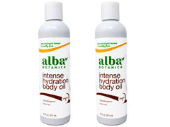 Alba Botanica Kukui Nut Body Oil 2-pack bottles deliver rich hydration.