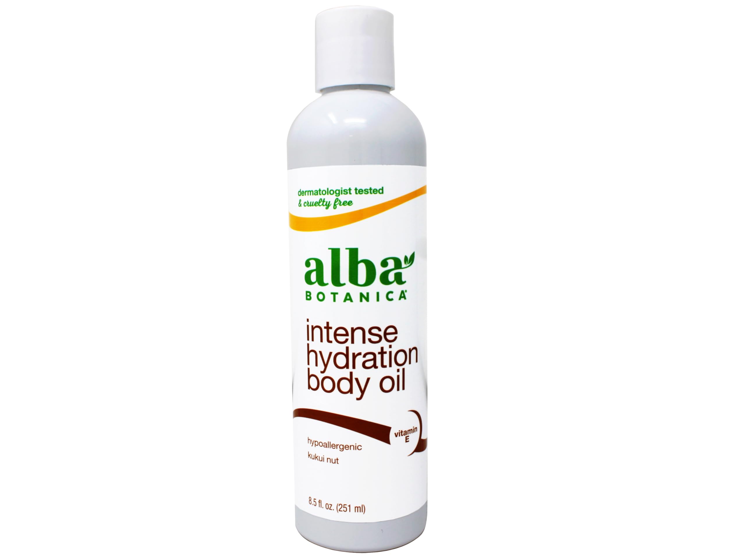Alba Botanica Kukui Nut Body Oil 2-pack pump-dispense for easy application.