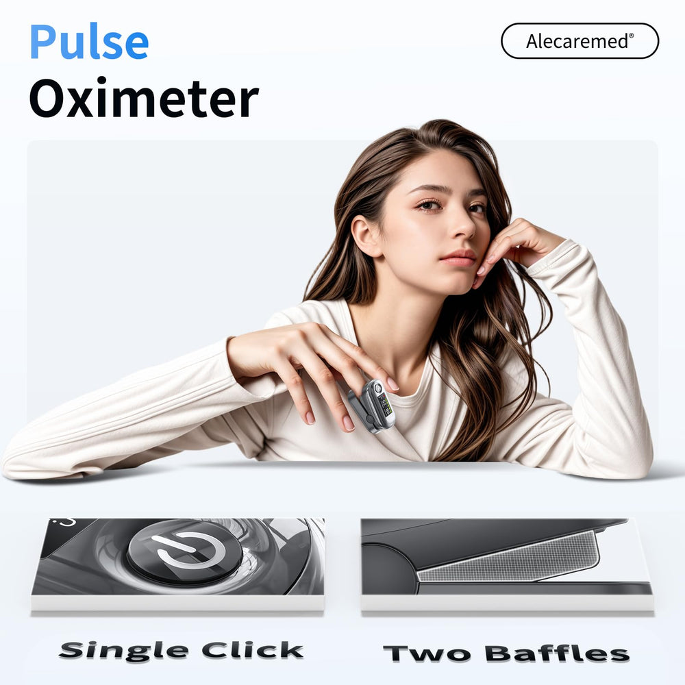 Alecaremed 1.3-inch display close-up highlights bright, easy-to-read readings.