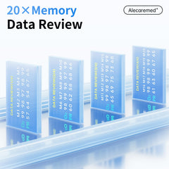 Alecaremed memory indicator panel shows recent results at a glance.