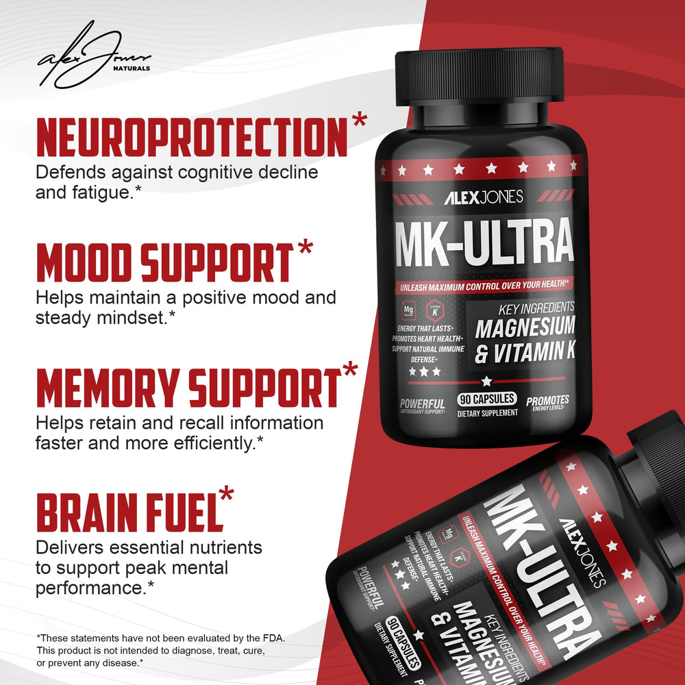 MK Ultra Wellness capsules close-up, vegan and gluten-free daily balance