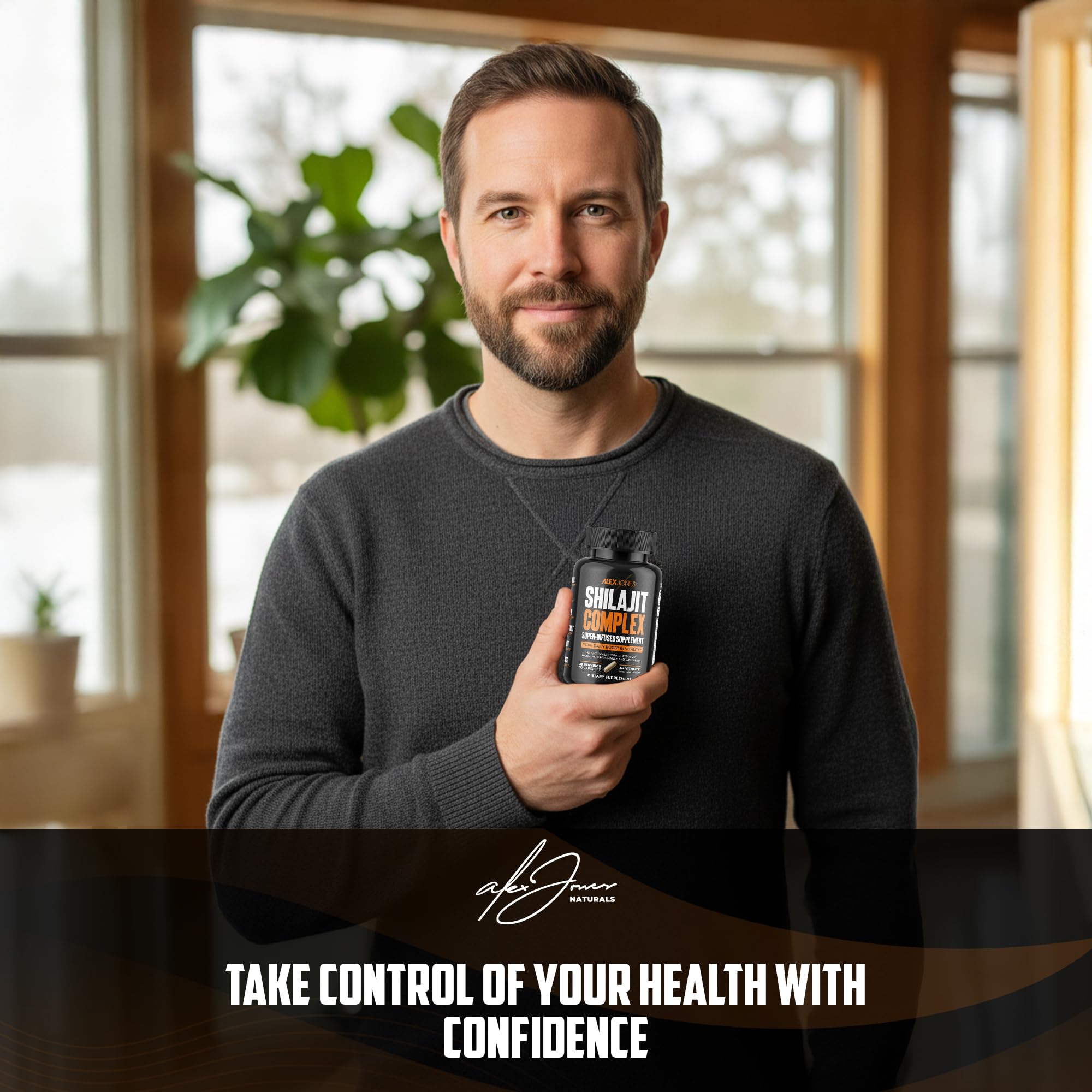 Alex Jones Naturals Multi-ingredient blend illustration for convenient wellness