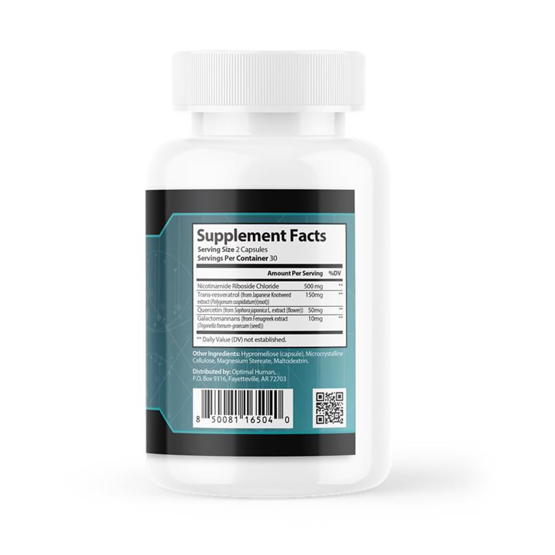 Alex Jones Naturals NAD+ Support capsules closeup highlights NMN and resveratrol.