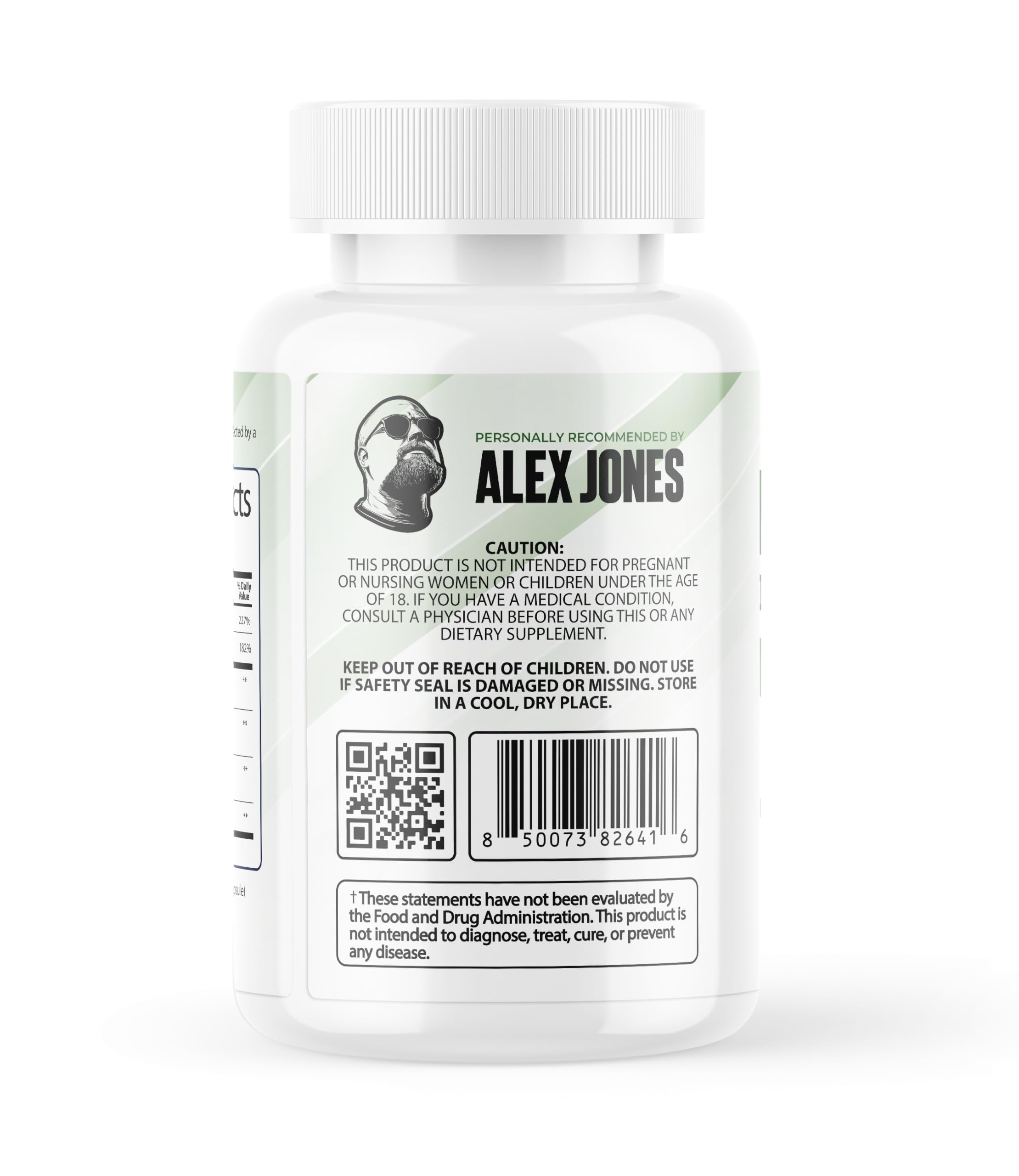 Alex Jones Naturals label emphasizes clean ingredients with no fillers