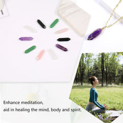 ALEXCRAFT amethyst crystal points for calming ambiance and meditation spaces.
