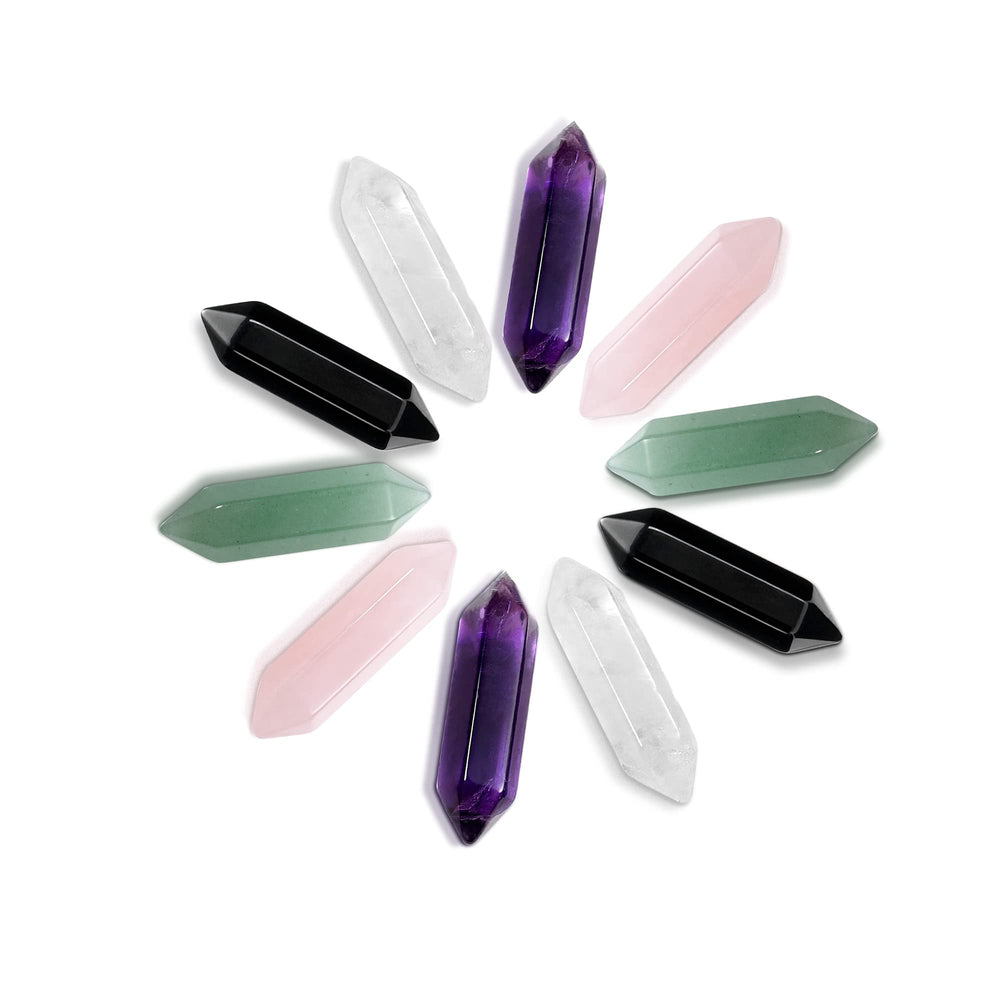ALEXCRAFT clear quartz crystal points for home decor and gentle energy focus.