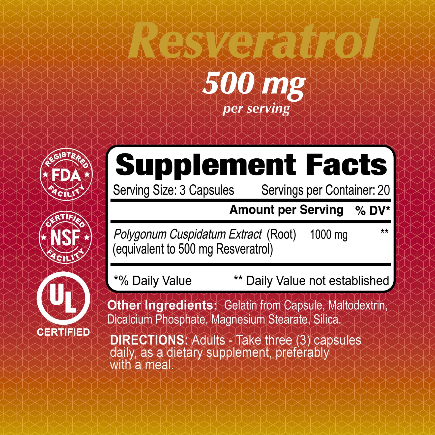 ALFA VITAMINS resveratrol capsules showcased for brain and heart health