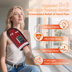 Alfavet 112 LEDs show broad hand coverage for comfortable sessions.