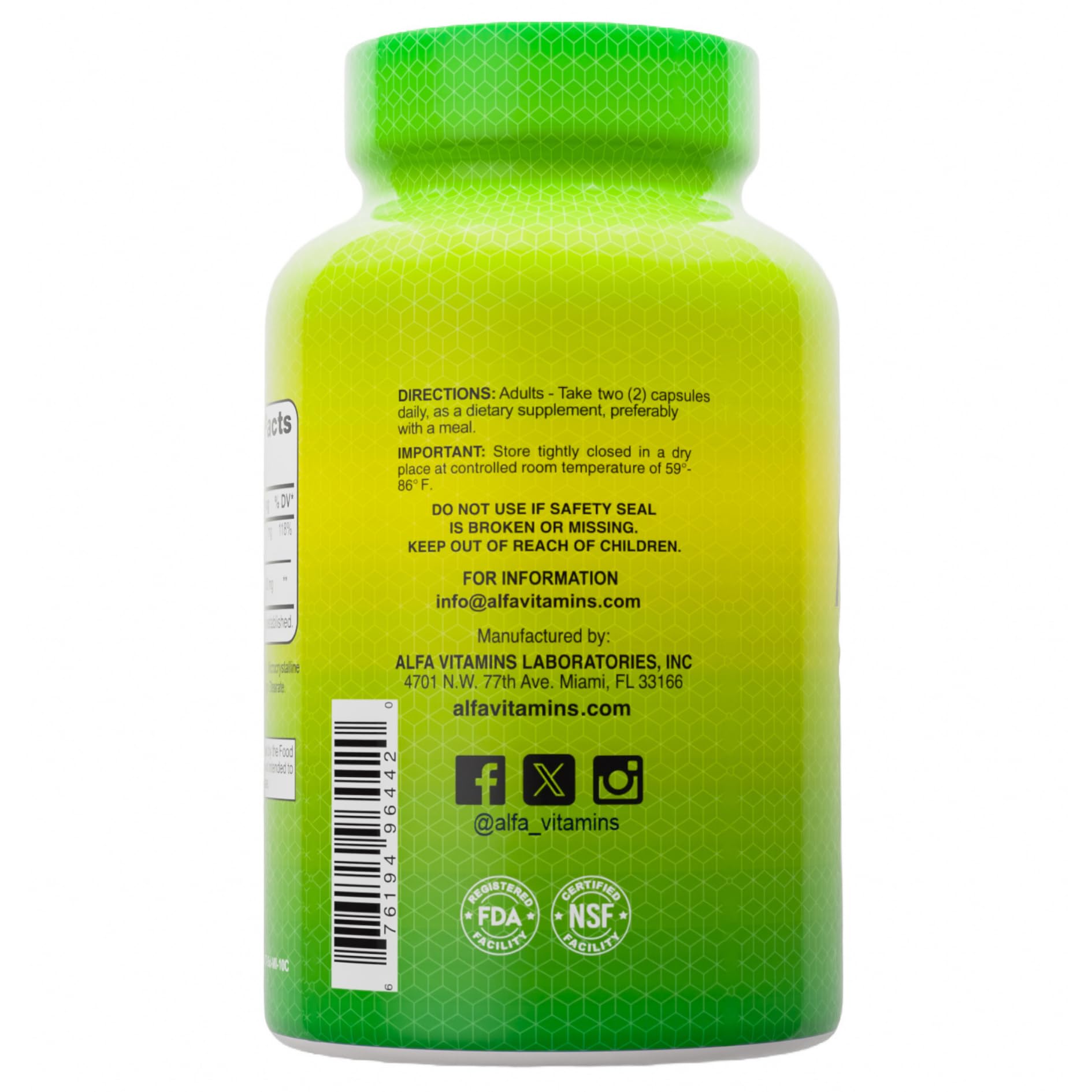 Alfa Vitamins antioxidant-rich capsules with quercetin and chlorogenic acid.