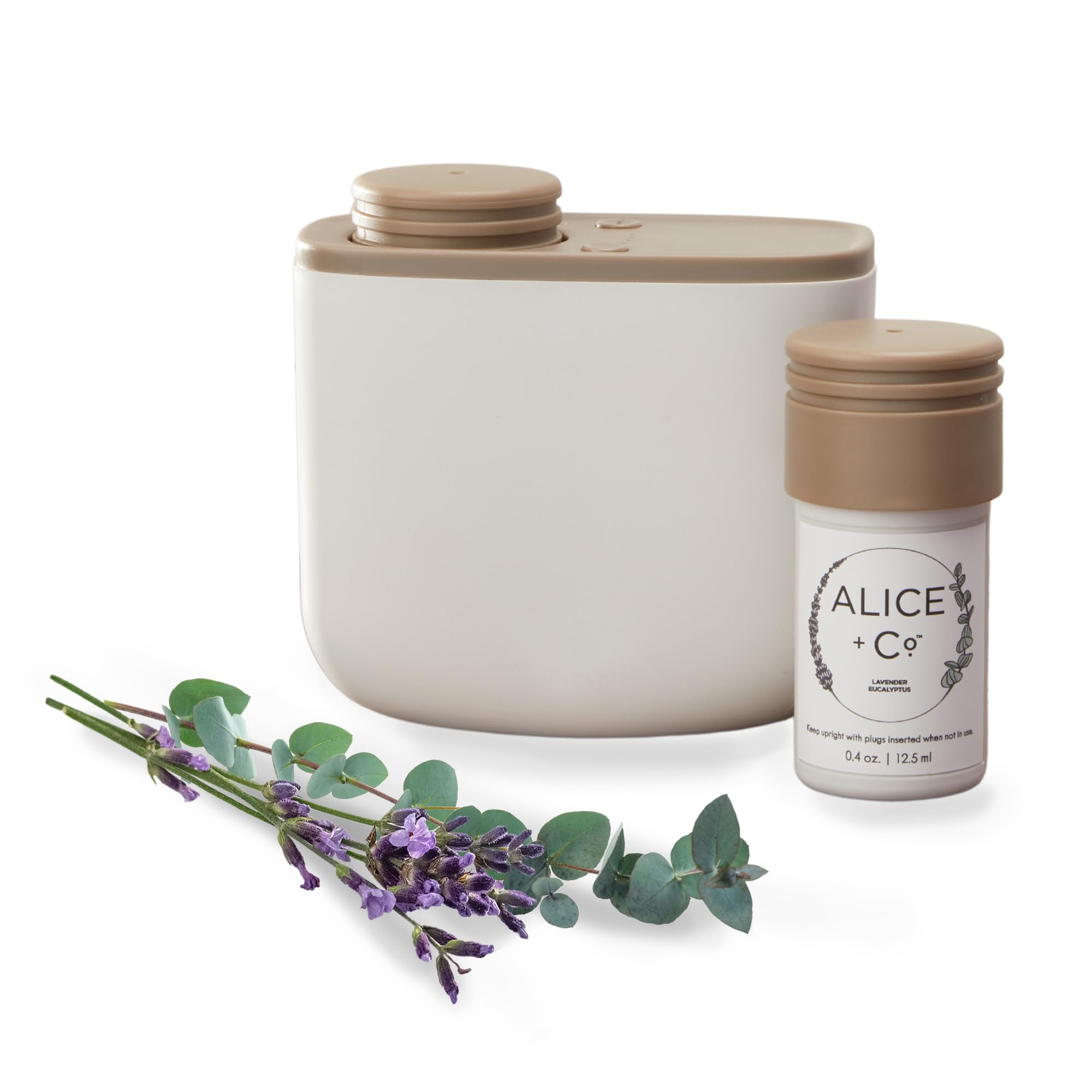 Alice + Co. Mini Diffuser front view shows compact design ideal for small rooms