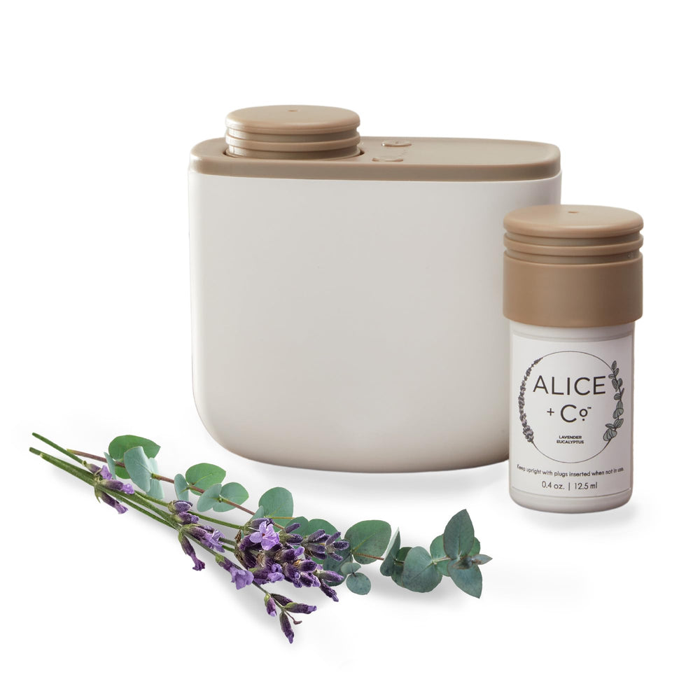 Alice + Co. Mini Diffuser front view shows compact design ideal for small rooms