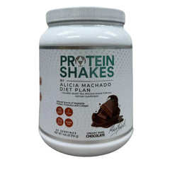 Alicia Machado Diet Plan chocolate shake bottle, dairy-free meal replacement for on-the-go nutrition.