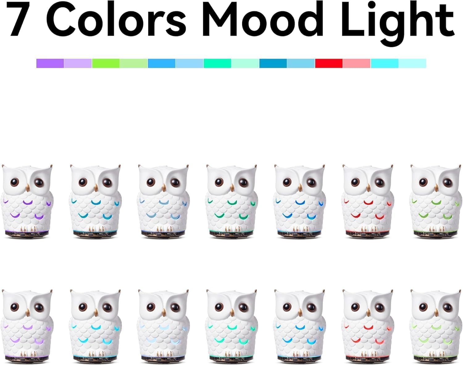 ALIEYE Ceramic Owl Diffuser in nursery setting shows kid-friendly design.