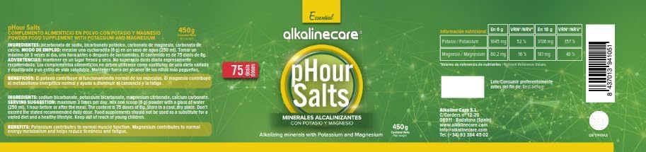 PHOUR salts dissolving in water to support hydration and mineral intake.