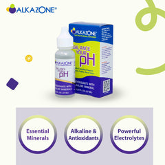 Alkazone Balance minerals-list: visual highlights essential minerals for balanced hydration.