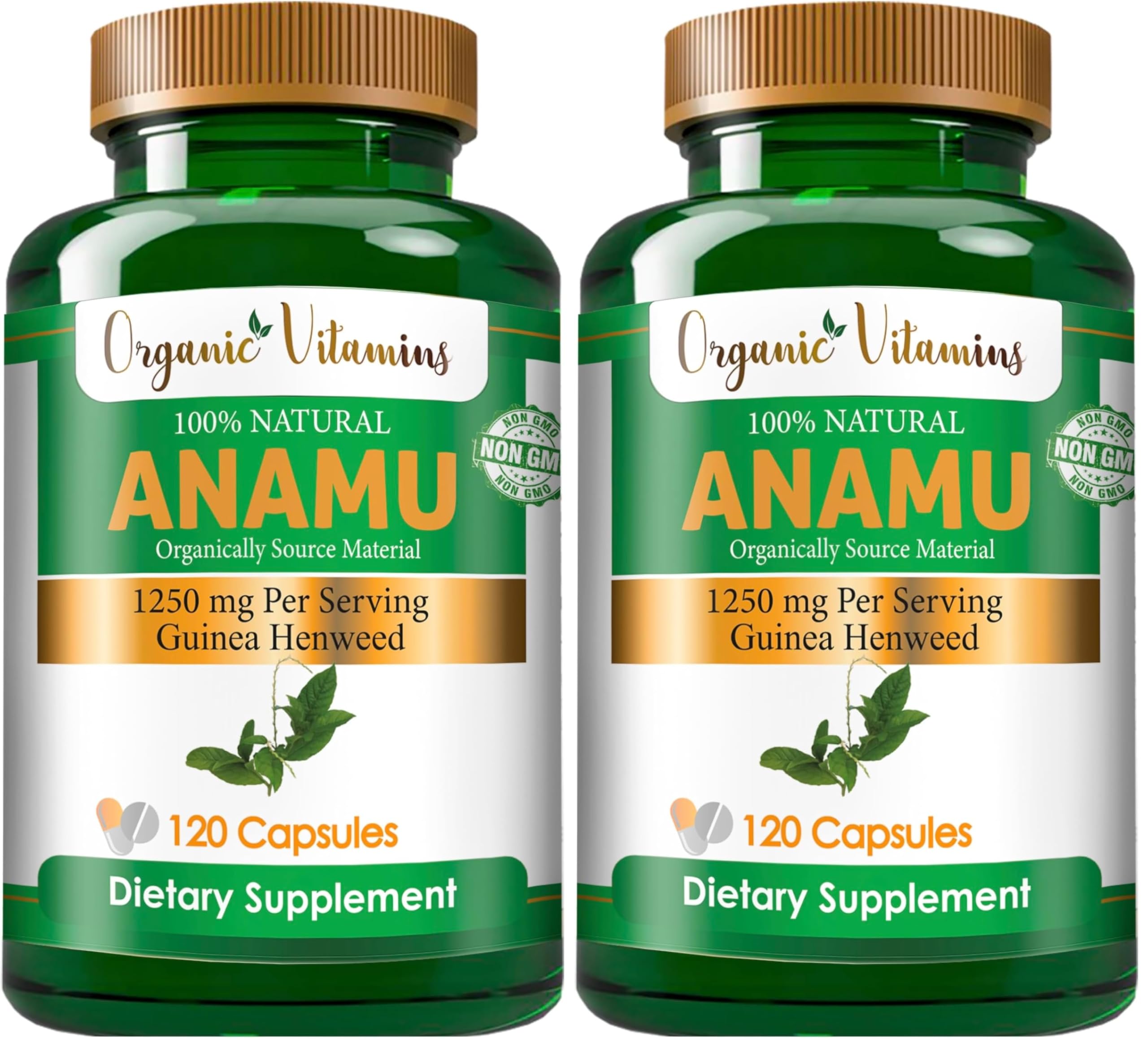 All Nue Anamu 1250mg bottle front view for everyday convenience.