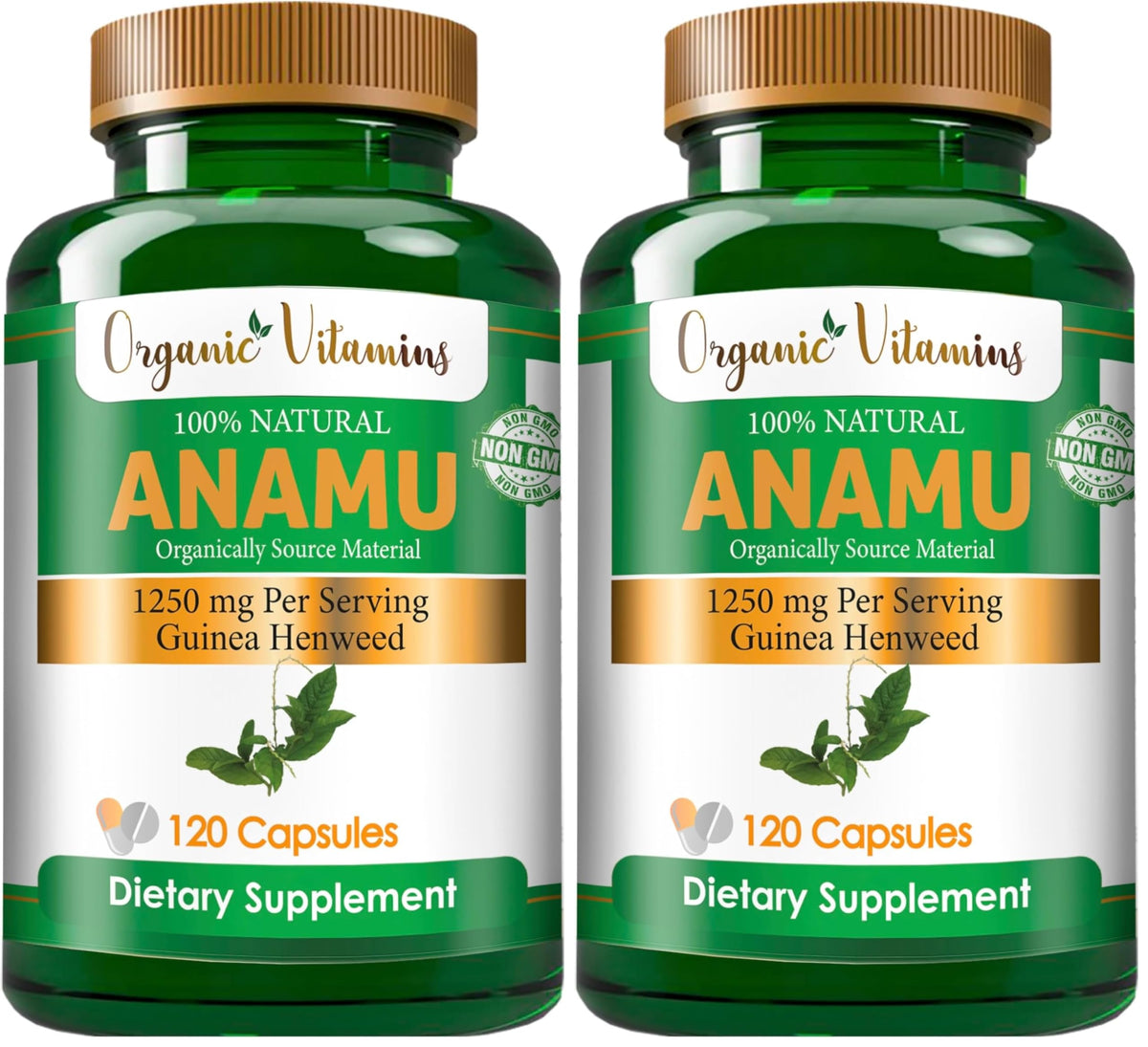 All Nue Anamu 1250mg bottle front view for everyday convenience.