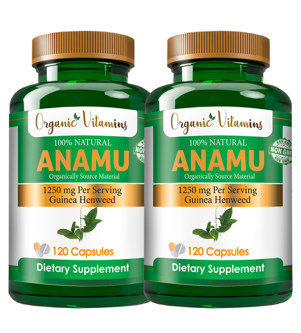 All Nue Anamu 1250mg capsules bottle for daily wellness support.